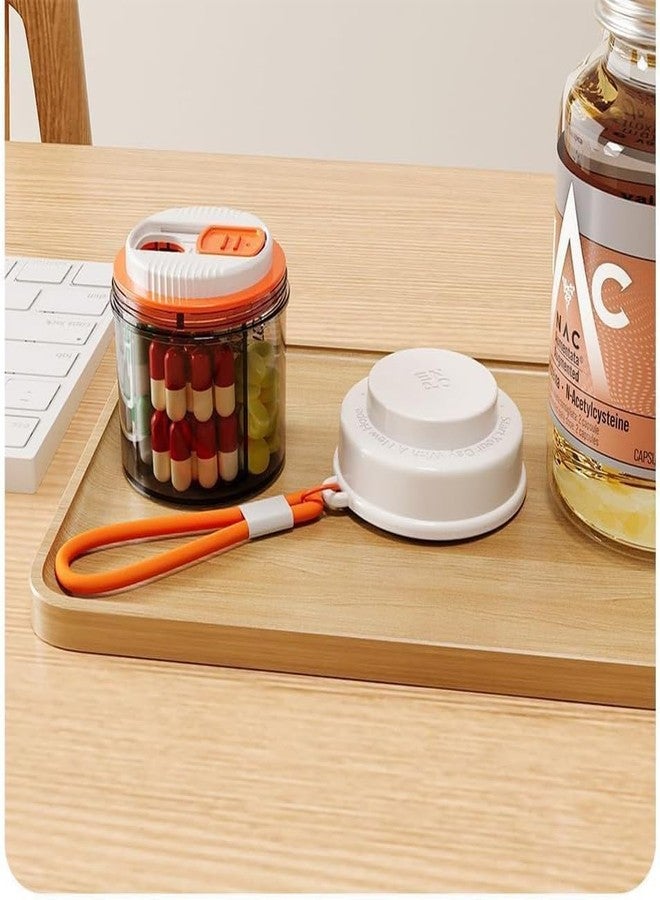 TAPUJI Pill Organizer Container FOR Travel | Cute Small Daily Personal Portable Mini 7 Day OR Weekly Compact medicine box for adults Aesthetic Pocket, Handbag pill storage organizer (Pack of 1) - Image 5